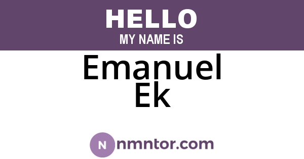 Emanuel Ek