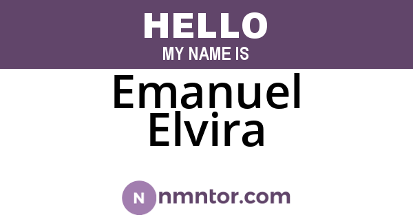 Emanuel Elvira