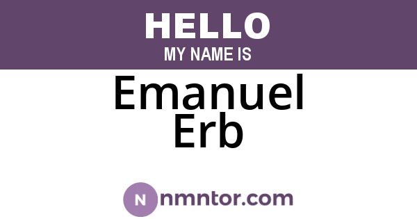 Emanuel Erb