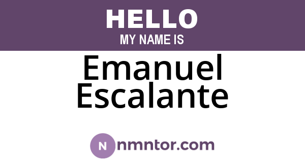 Emanuel Escalante