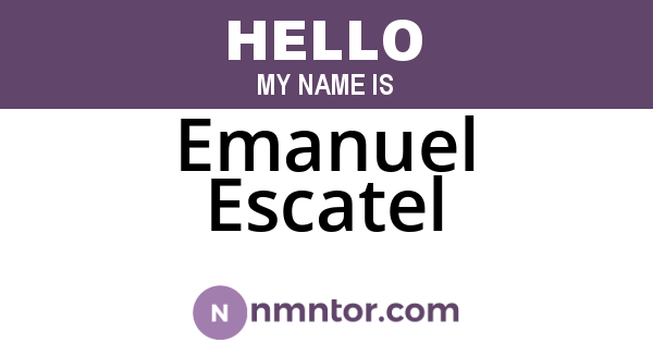 Emanuel Escatel