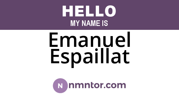 Emanuel Espaillat