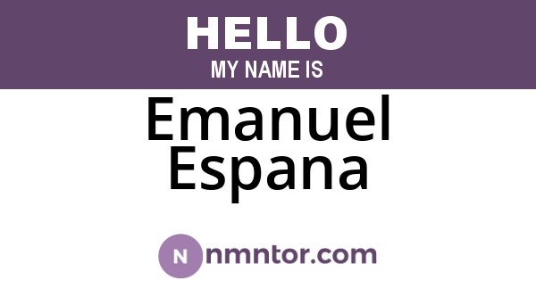 Emanuel Espana