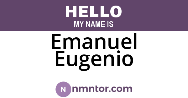 Emanuel Eugenio