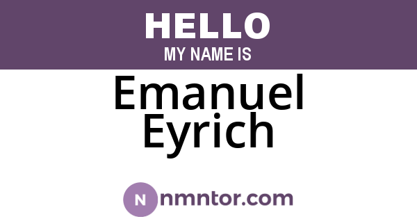 Emanuel Eyrich