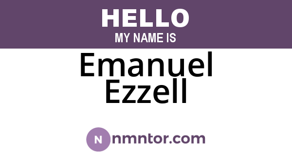 Emanuel Ezzell