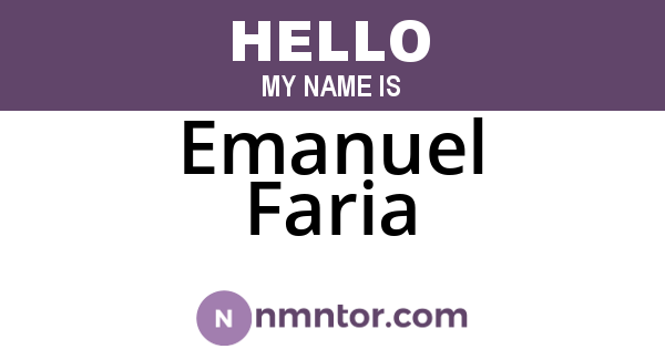 Emanuel Faria
