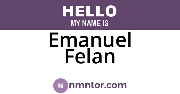 Emanuel Felan