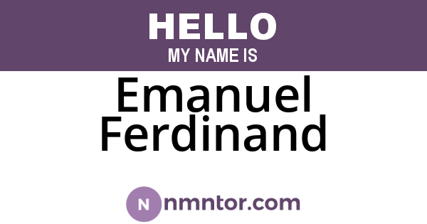 Emanuel Ferdinand