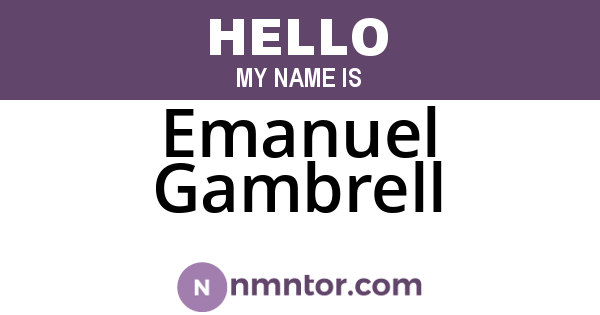 Emanuel Gambrell