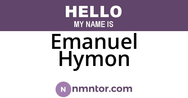 Emanuel Hymon