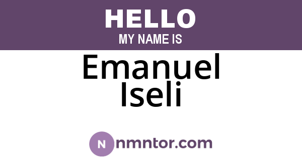 Emanuel Iseli