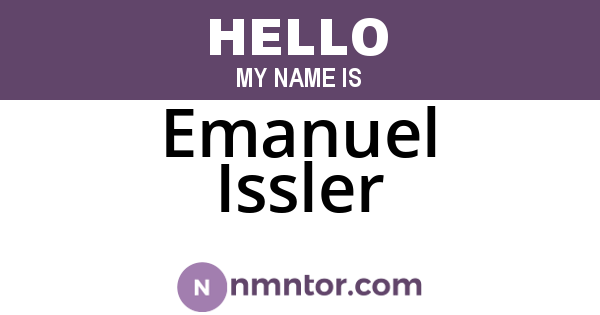 Emanuel Issler