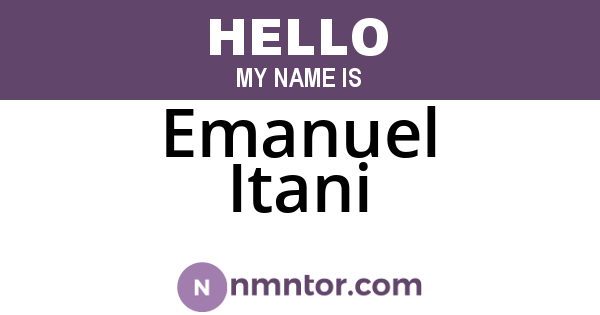 Emanuel Itani