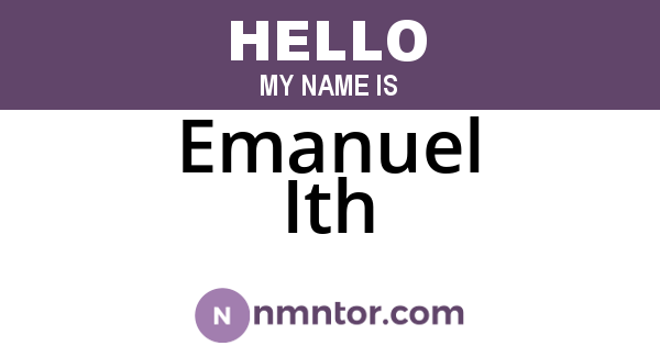 Emanuel Ith