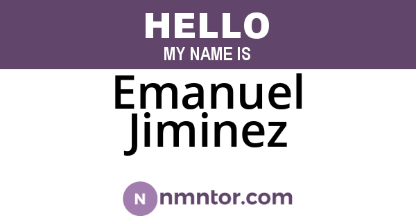 Emanuel Jiminez