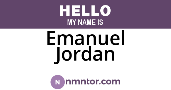 Emanuel Jordan