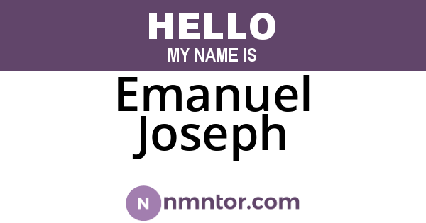Emanuel Joseph