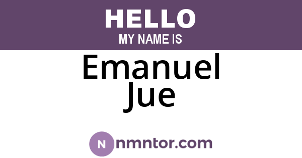 Emanuel Jue