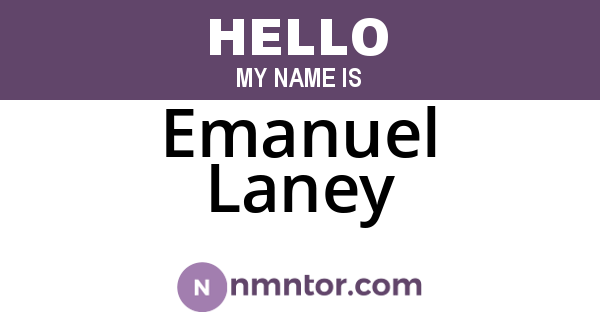 Emanuel Laney