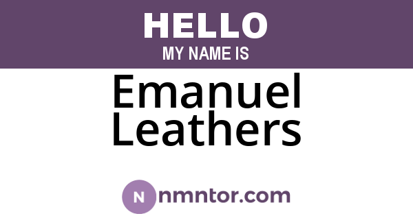 Emanuel Leathers