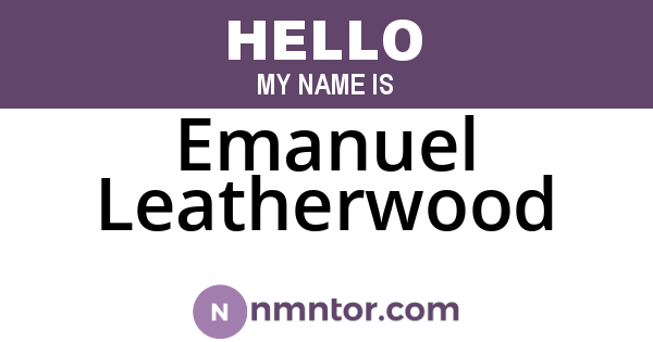 Emanuel Leatherwood