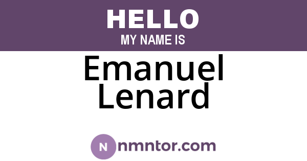 Emanuel Lenard