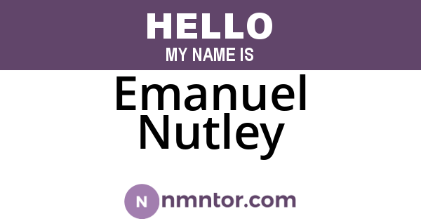 Emanuel Nutley