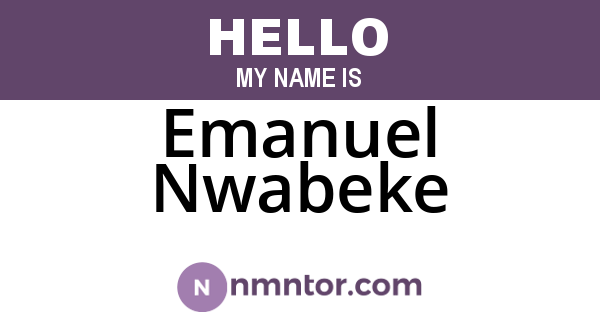 Emanuel Nwabeke