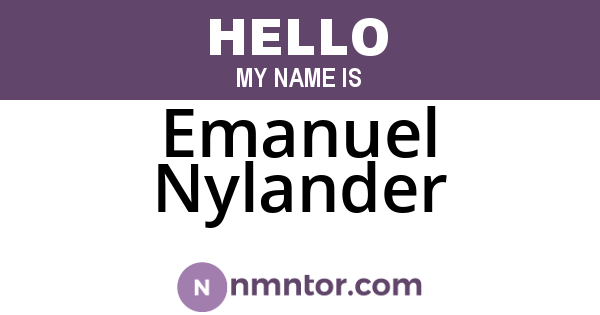 Emanuel Nylander