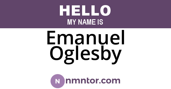 Emanuel Oglesby