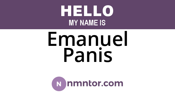 Emanuel Panis