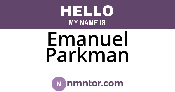Emanuel Parkman