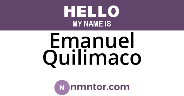 Emanuel Quilimaco