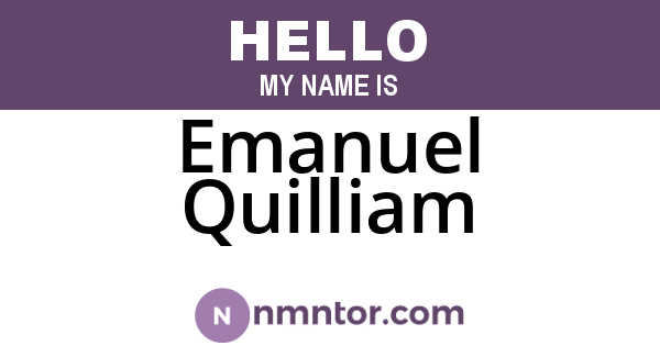 Emanuel Quilliam