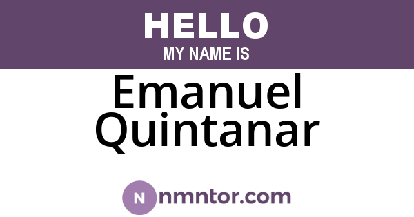 Emanuel Quintanar