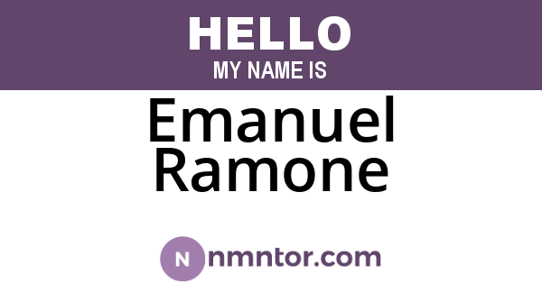 Emanuel Ramone