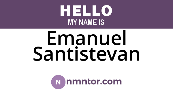 Emanuel Santistevan