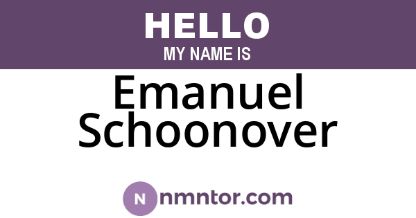 Emanuel Schoonover