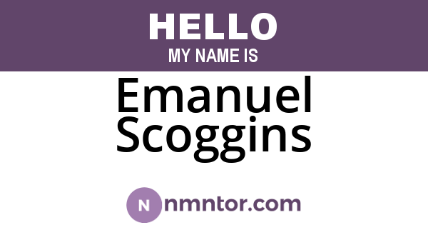 Emanuel Scoggins