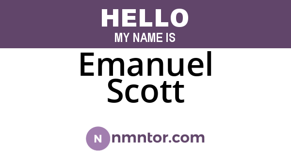 Emanuel Scott