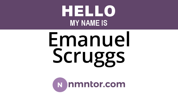 Emanuel Scruggs