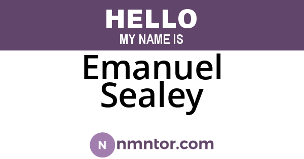 Emanuel Sealey