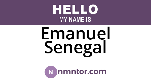 Emanuel Senegal