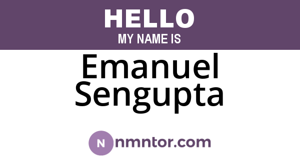 Emanuel Sengupta