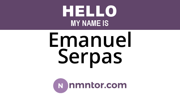 Emanuel Serpas