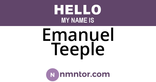 Emanuel Teeple