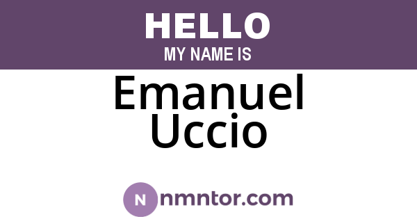 Emanuel Uccio