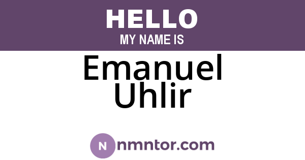 Emanuel Uhlir