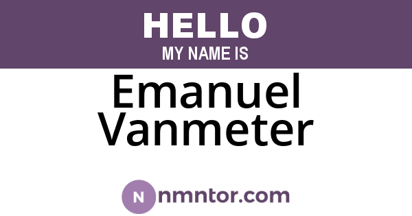 Emanuel Vanmeter